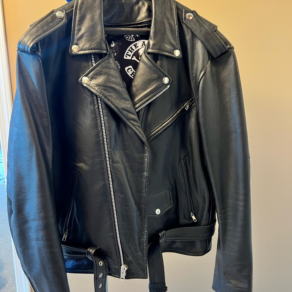 Black Leather Biker Jacket